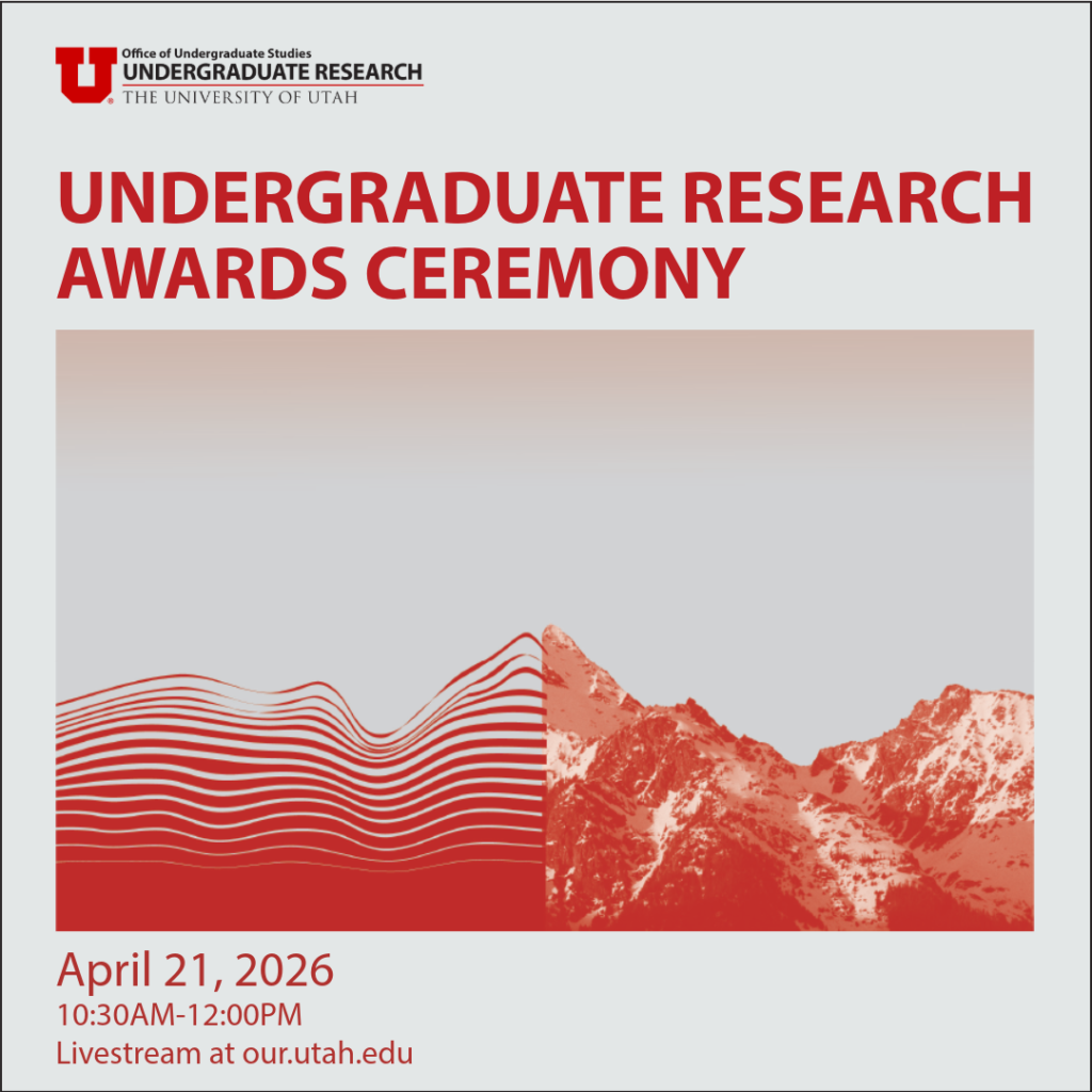 Dr. Gao receives the Outstanding Undergraduate Research Mentor Award from the University of Utah in 2026